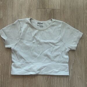 Cream color Garage stretch crop